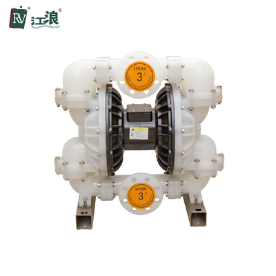 3 Inch Plastic Air Operated Diaphragm Pump For Dirty Water Chemical Flange Connection