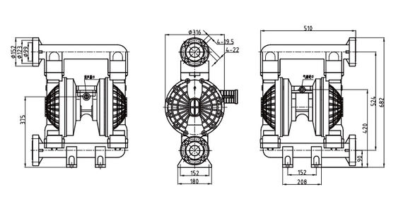 40mm Pneumatic Diaphragm Transfer Pump for Wastewater Treatment and Irrigation Agriculture Applications