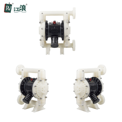1&quot; Plastic Diaphragm Pump PVDF For Chemical Liquid Transfer 40gpm